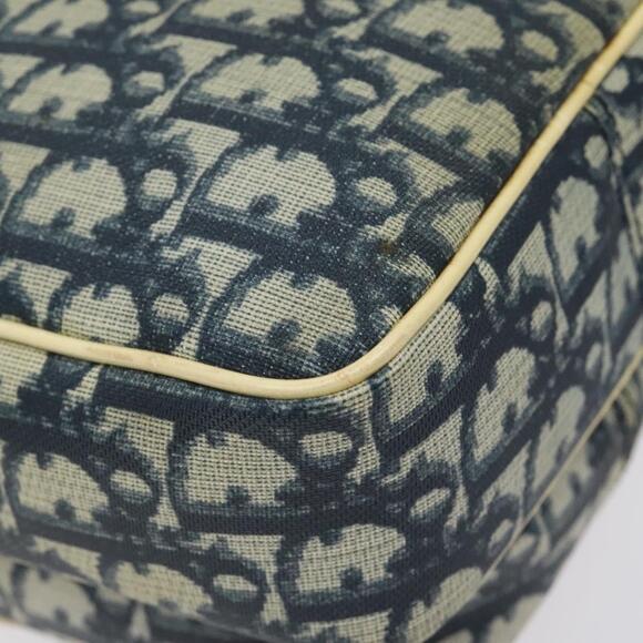 DIOR Trotter Canvas Shoulder Bag Navy Gold - Picture 13 of 16